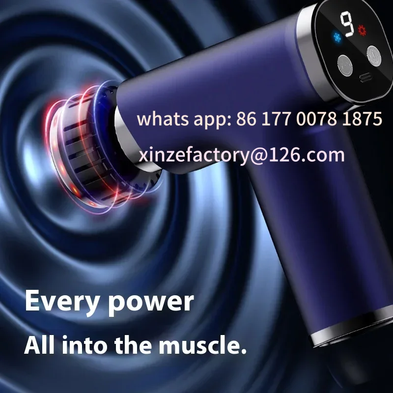 Heat Gun Small - ปืนนวดไฟฟ้าปรับแต่งได้ พร้อมหัวร้อนและเย็น ขนาดพกพา นวดเนื้อเยื่อชั้นลึก แบบพกพา เงียบ