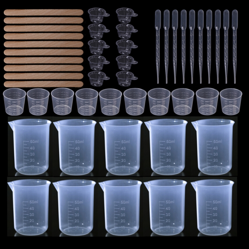 Mixing Cup Silicone - 652F อีพ็อกซี่เรซิ่นแบบใช้ซ้ำได้ชุดเครื่องมือสำหรับงานฝีมือ,งานศิลปะ,หล่อเครื่องประดับ,DIY