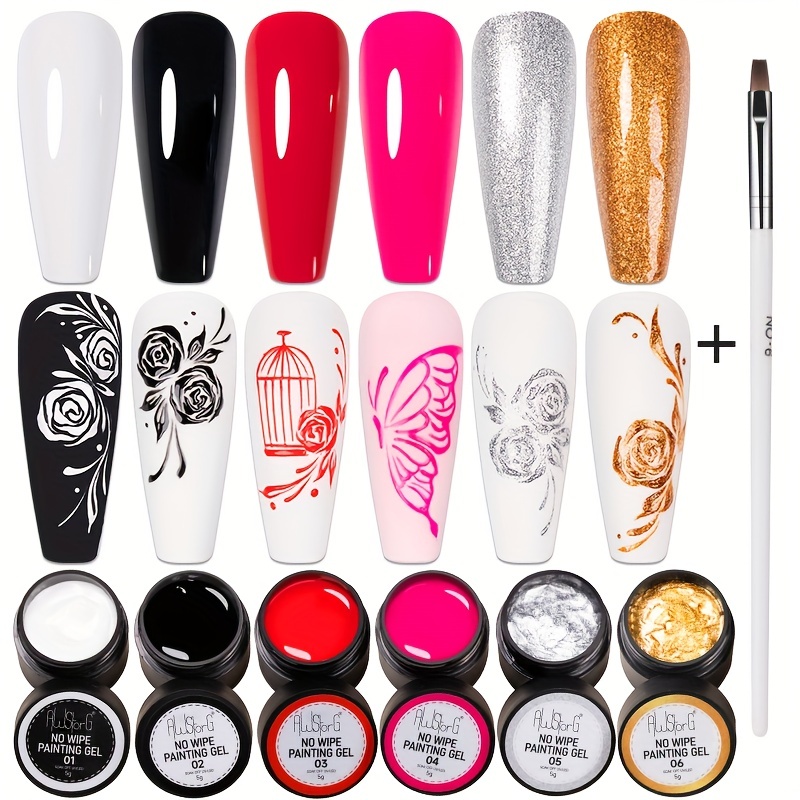 Resin Glitter Pack - AWStorG 7 ชิ้น/เซ็ตไม่ไหล 4 In 1