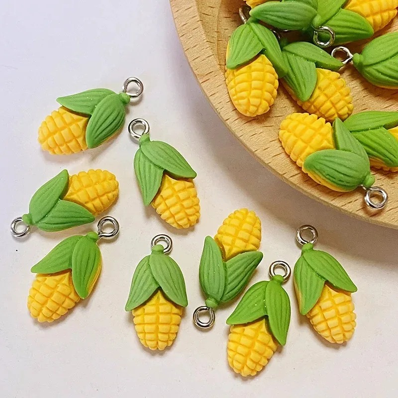 ชาร์มเรซิ่นรูปข้าวโพดและผักขนา - Resin Crafts Diy บทวิจารณ์และราคา