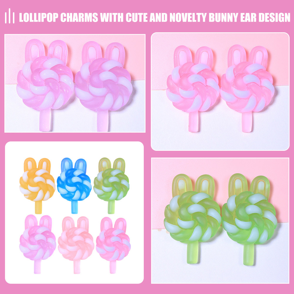 24 ชิ้น จี้รูปกระต่ายการ์ตูนน่ - Resin Craft Material บทวิจารณ์และราคา