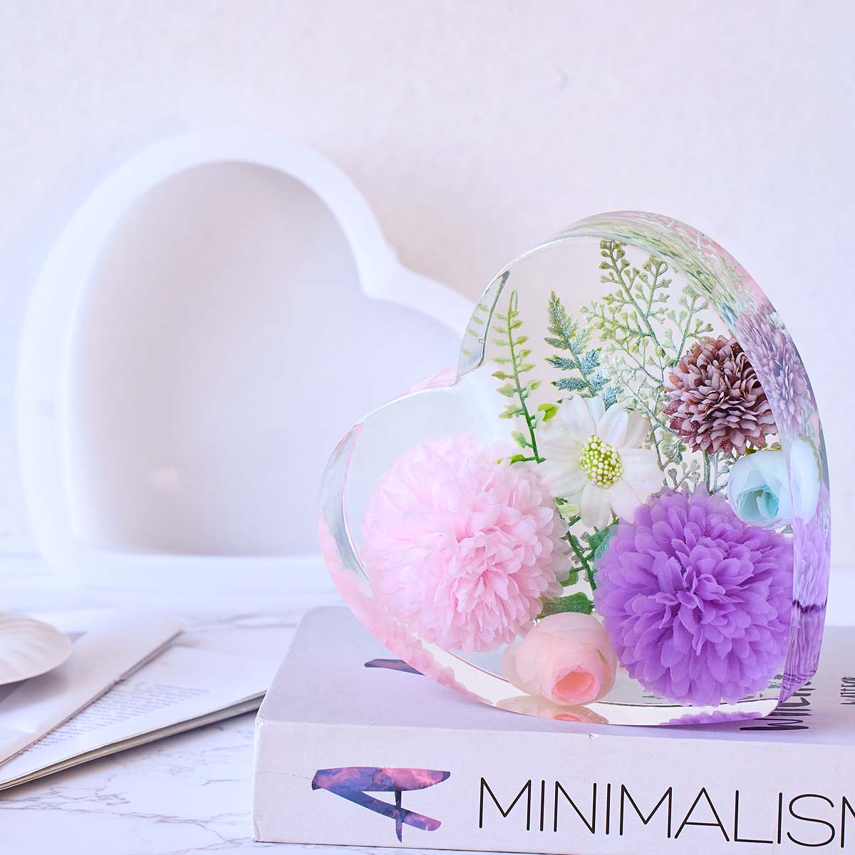 แม่พิมพ์ซิลิโคนรูปหัวใจขนาดใหญ - Flower Preservation Resin บทวิจารณ์และราคา