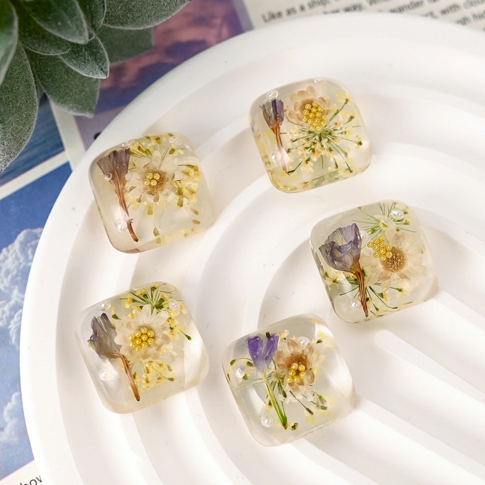 ล้างดอกไม้โดมเรซิ่นปุ่ม Caboch - Dried Flower Bulk บทวิจารณ์และราคา