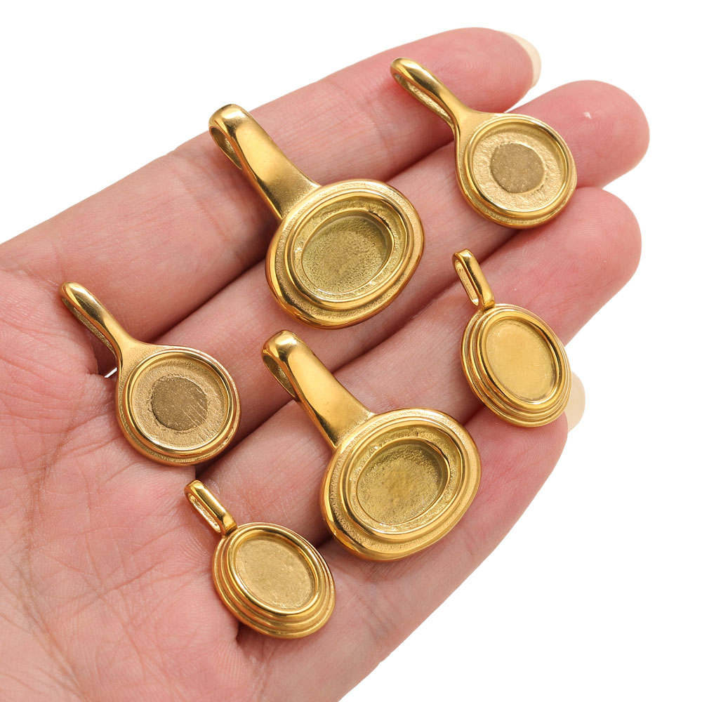 ถาดสแตนเลสทรงกลมรี 5 ชิ้น ฐานจ - Resin Crafts บทวิจารณ์และราคา