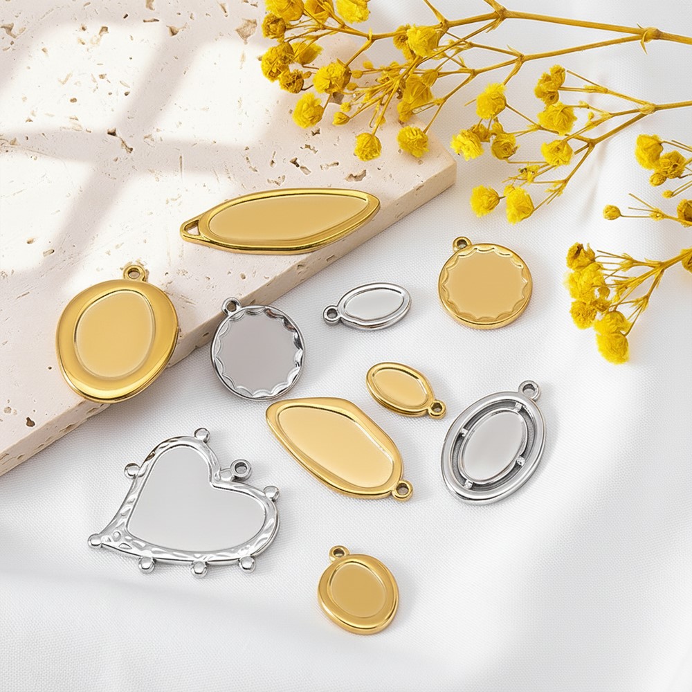 ถาดจี้สแตนเลสทรงไม่สมมาตร 5 ชิ - Resin Crafts บทวิจารณ์และราคา