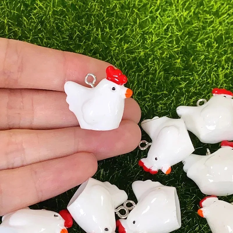 ชาร์มเรซิ่นรูปไก่ 3 มิติ น่ารั - Resin Crafts Diy บทวิจารณ์และราคา