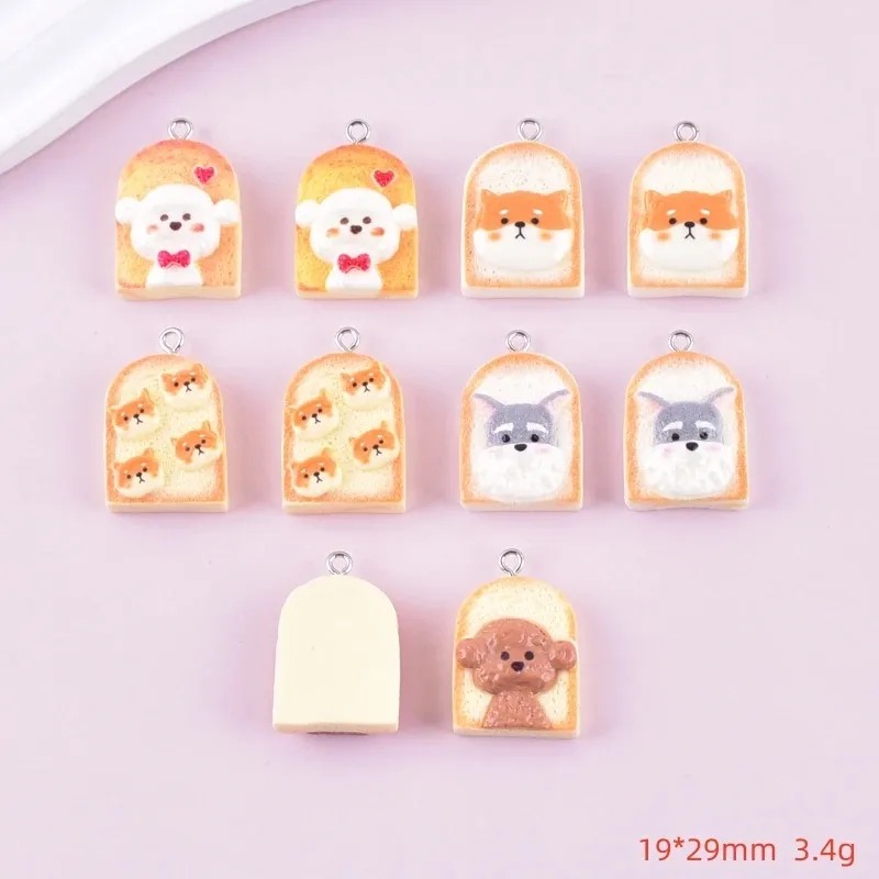 จี้เรซิ่นรูปสุนัขขนมปังปิ้งน่า - Resin Craft Material บทวิจารณ์และราคา