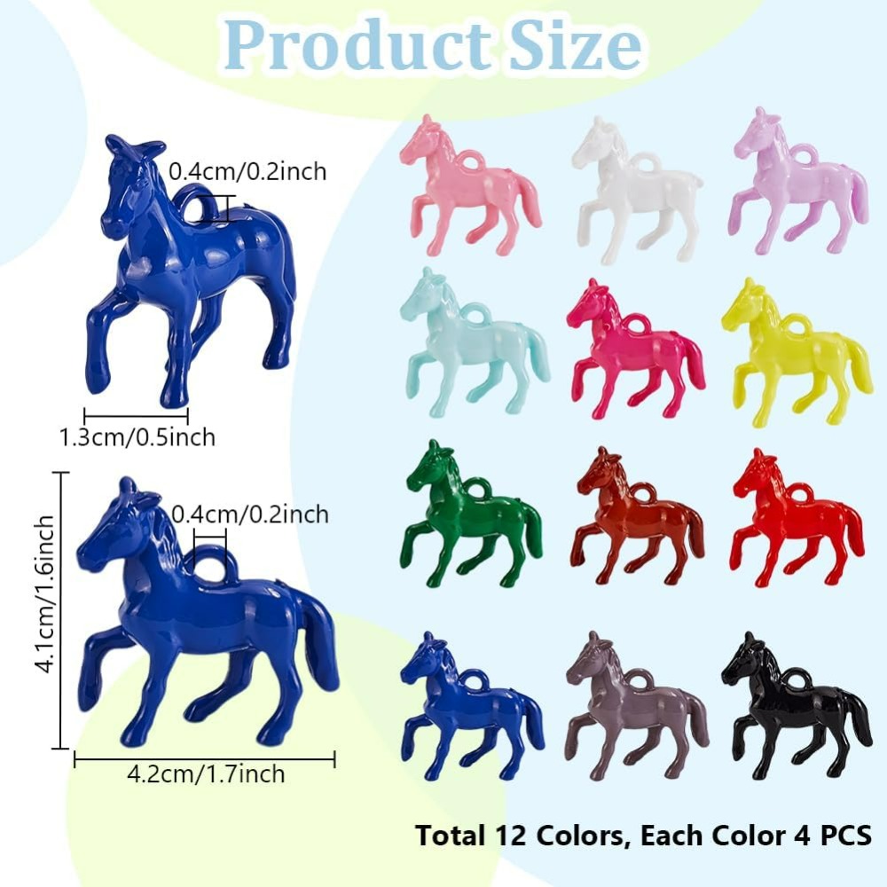 48pcs จี้อะคริลิคทึบแสง 12 สี  - Resin Crafts บทวิจารณ์และราคา