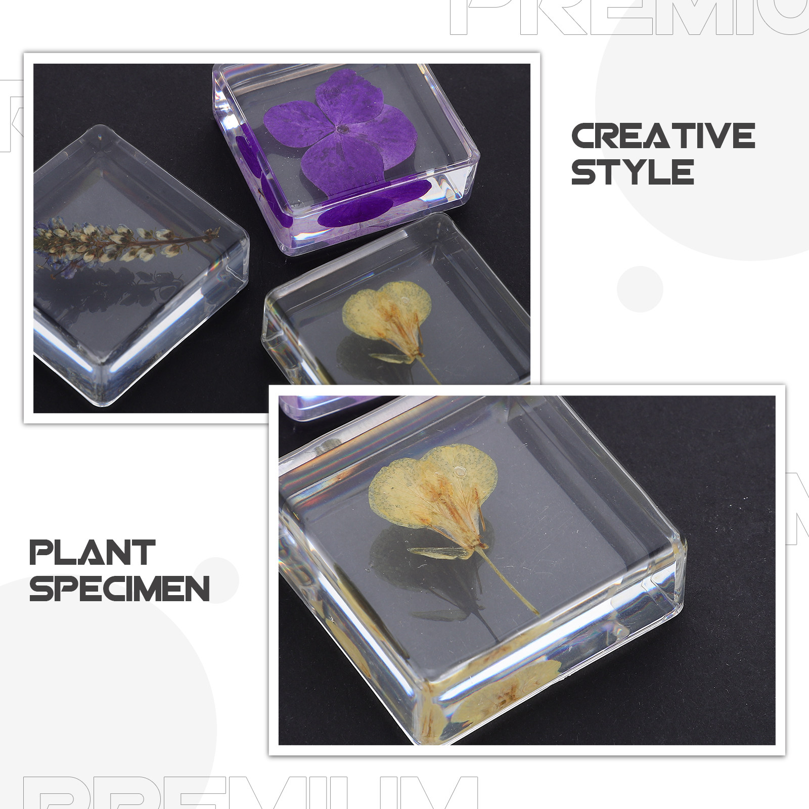 ของตกแต่งเรซินรูปตัวอย่างพืช 3 - Flower Preservation Resin บทวิจารณ์และราคา