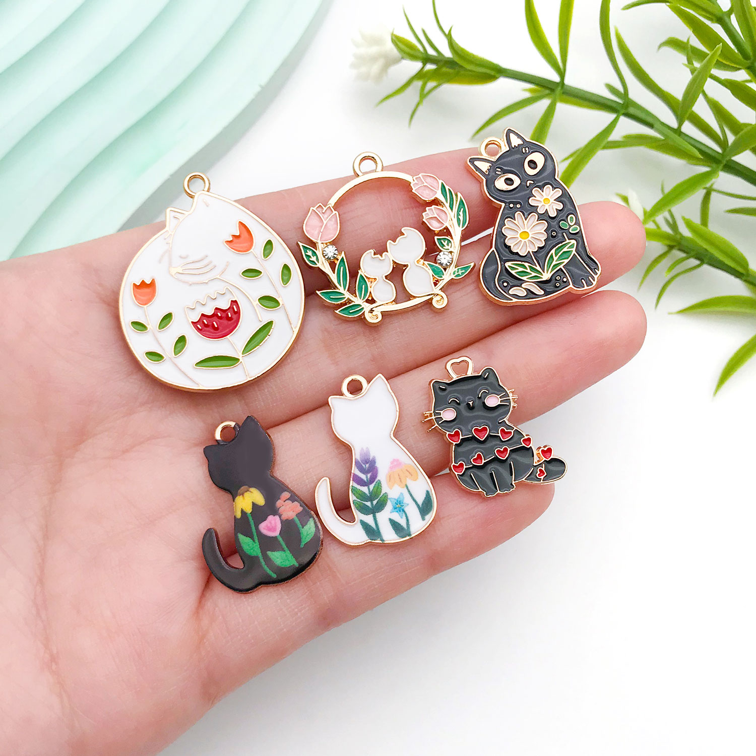 5/10pcs เรซิ่นแมวยอดนิยม Charm - Resin Craft Material บทวิจารณ์และราคา