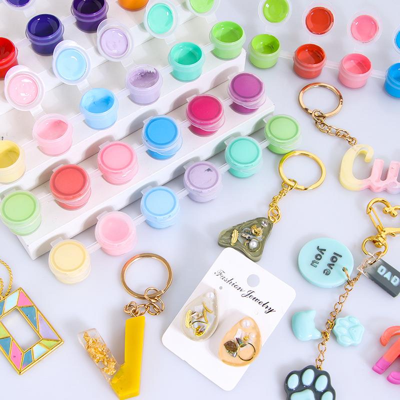 สีเรซิ่น 6 สี/ชุด น้ำยาสีเรซิ่ - Resin Pigment Set บทวิจารณ์และราคา