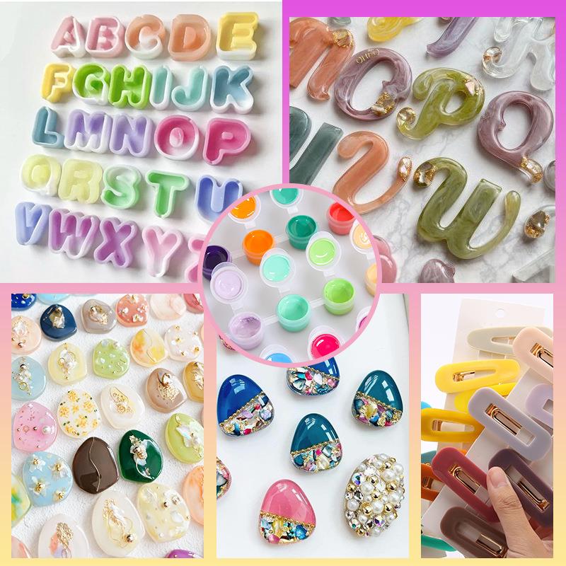 สีเรซิ่น 6 สี/ชุด น้ำยาสีเรซิ่ - Resin Pigment Set บทวิจารณ์และราคา