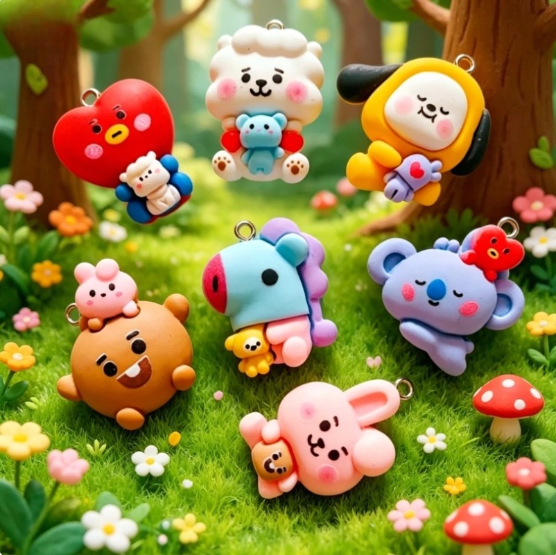 ชุด 7 ชิ้น BT21 ชาร์มการ์ตูนเร - Resin Craft Material บทวิจารณ์และราคา
