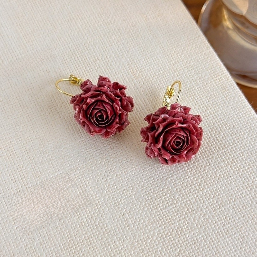 ต่างหูดอกกุหลาบประดิษฐ์สุดหวาน - Flower Preservation Resin บทวิจารณ์และราคา