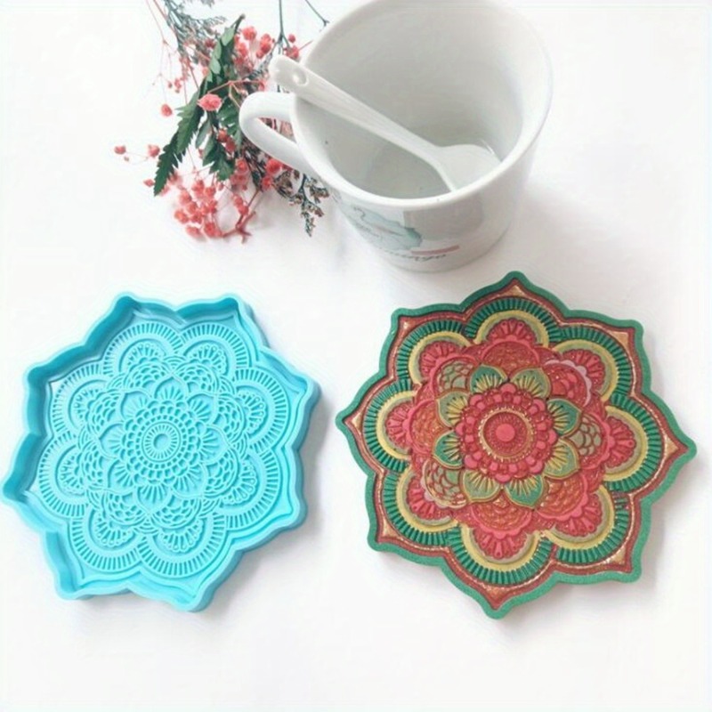 Mandala Coaster แม่พิมพ์ซิลิโค - Resin Craft Ideas บทวิจารณ์และราคา
