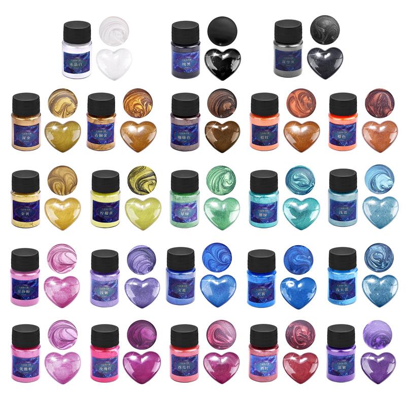 24สีอีพ็อกซี่เรซิ่น Dye Mica P - Resin Pigment Set บทวิจารณ์และราคา