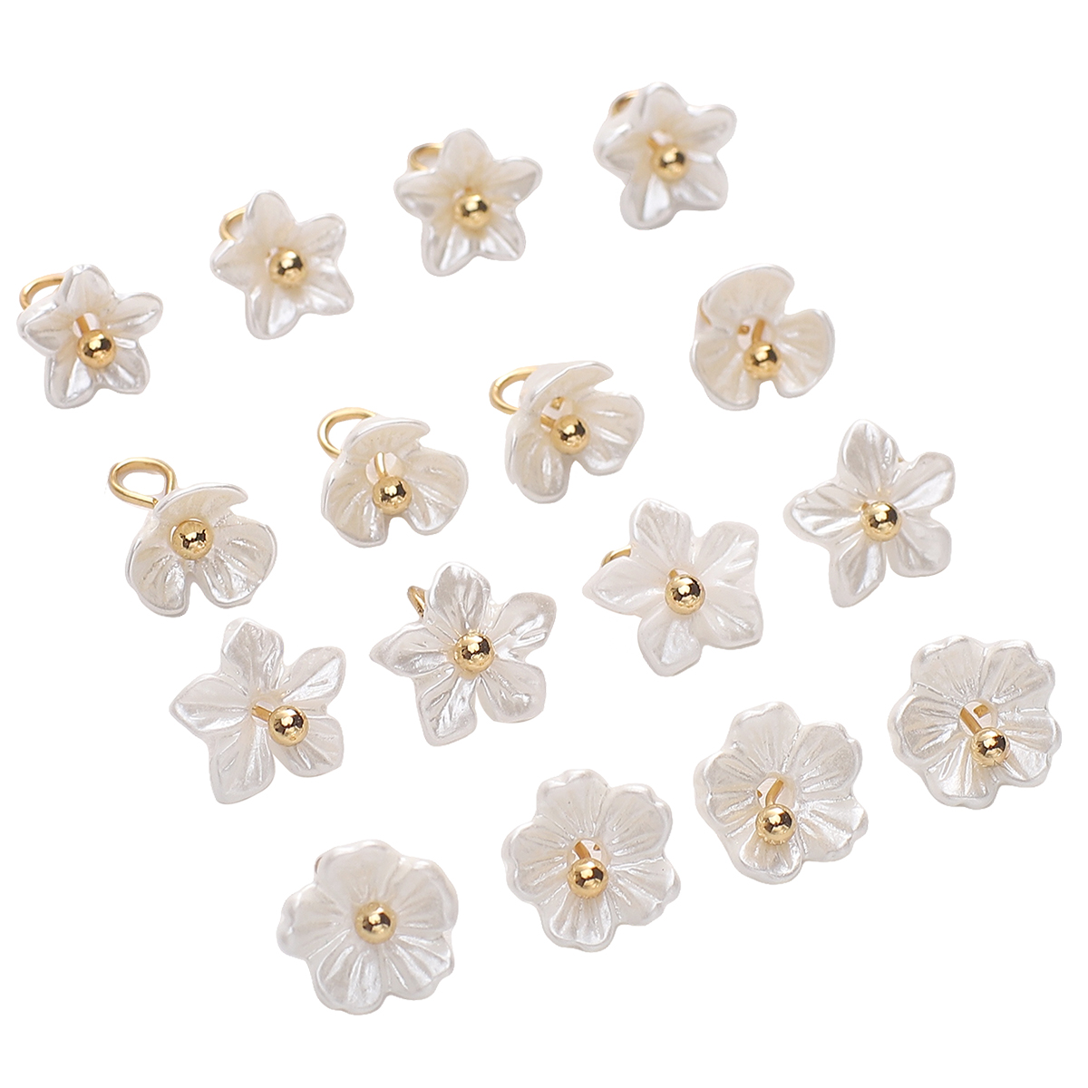 5ชิ้นสีขาวมินิดอกไม้ขนาดเล็กเส - Flower Preservation Resin บทวิจารณ์และราคา